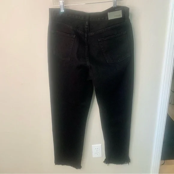 NWT CARMAR Emelia High Rise Black Straight Leg Crop Distressed Jeans Size 30 - Picture 9 of 13